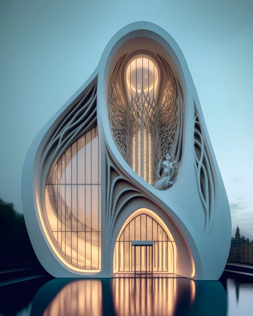 AI-designed facade by Tim Fu