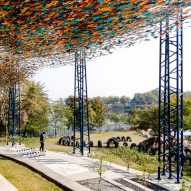Studio Saar crowns Udaan Park in India with canopy of colourful birds
