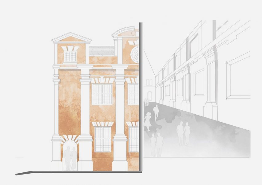 Architectural drawings of a museum in Rye, England