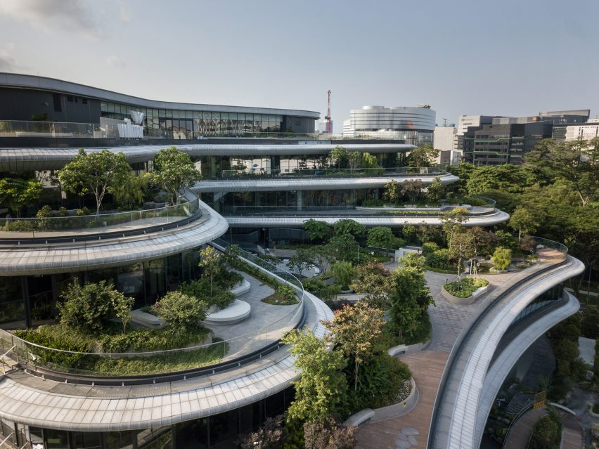 Террасы офисного здания Сингапура