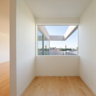 Interior space with white walls and timber floors