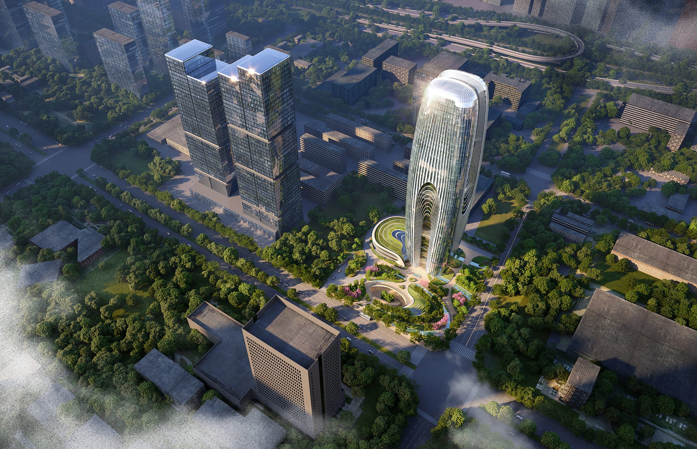 Render of the mixed-use tower