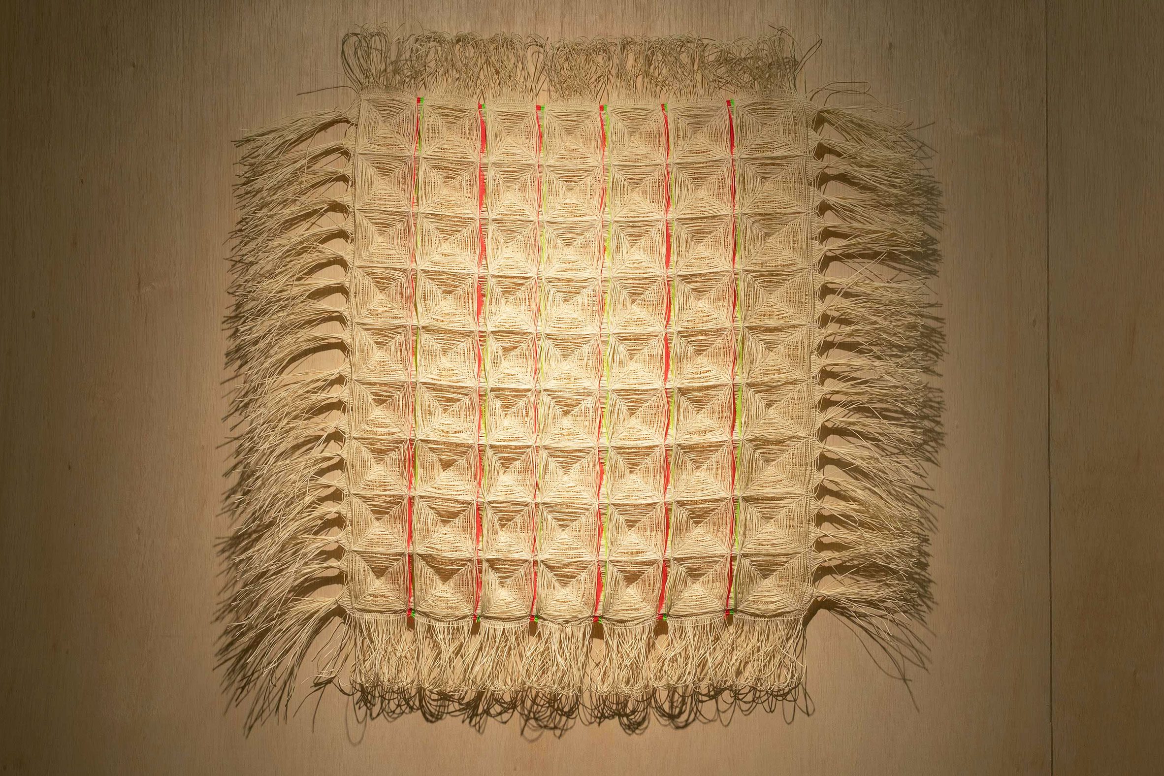 Woven panel by Tiffany Loy