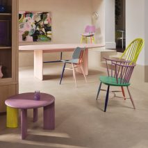 Photo of colourful chairs and tables