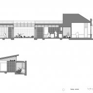 Section drawings of the Sunday house by Architecture Architecture