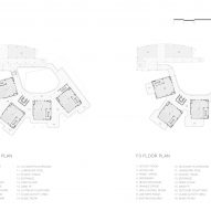 Second and third floor plan of Kindergarten of Museum Forest by Atelier Apeiron