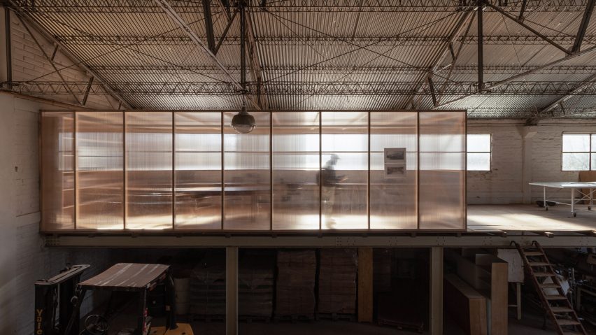 Polycarbonate walled warehouse office
