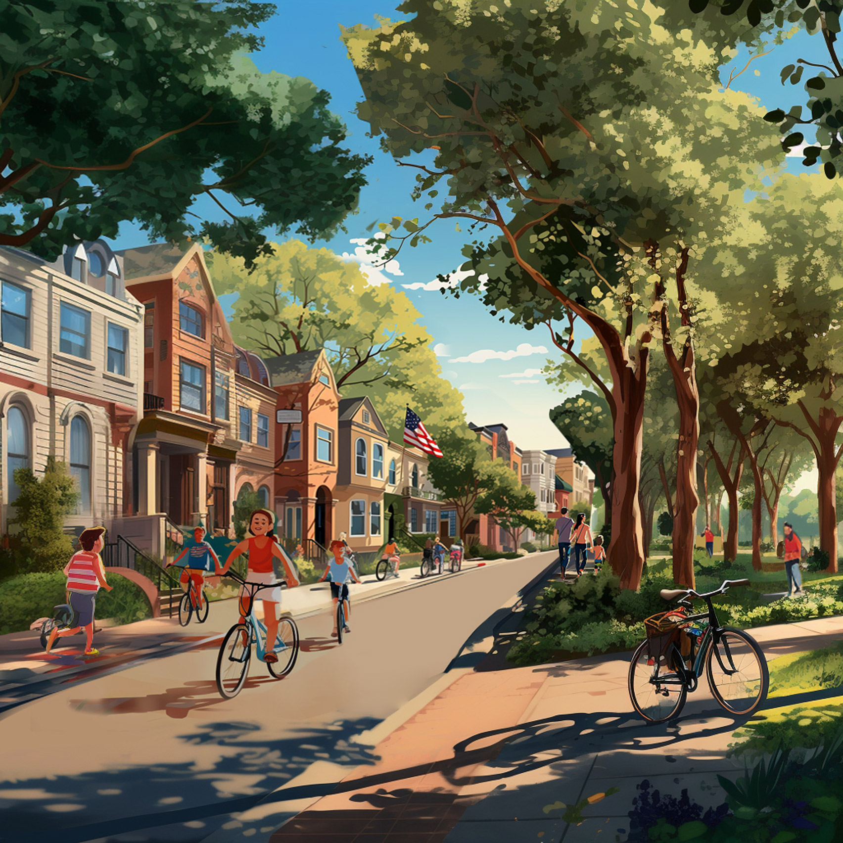 Illustration of Solano county city California Forever by Flannery Associates