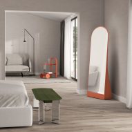 Croma bench and mirror by Lagranja Design for Systemtronic