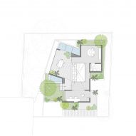 Second floor plan of Debris Block House by CollectiveProject