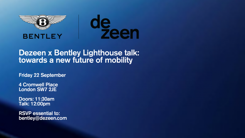 Graphic with Dezeen and Bentley logos