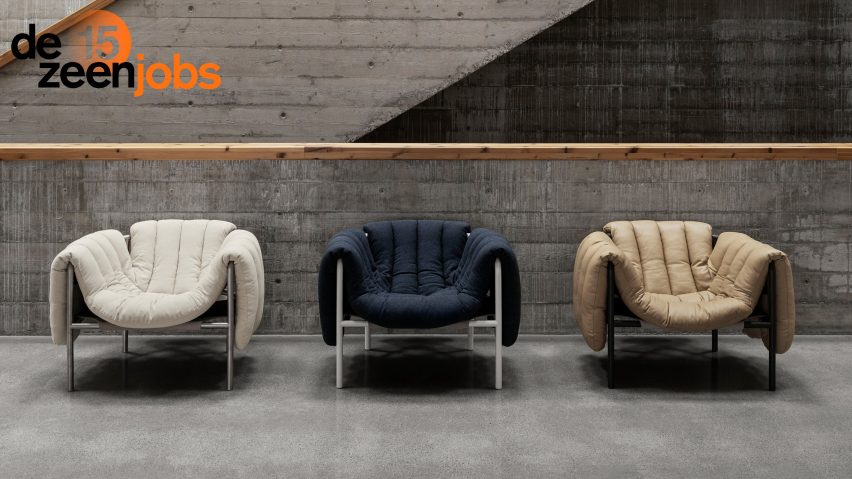 Image of three chairs in concrete room