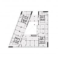 Sixth floor plan of UCL East Marshgate by Stanton Williams