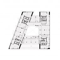 Seventh floor plan of UCL East Marshgate by Stanton Williams
