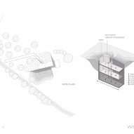 Site plan and isometric section of The House Under The Ground by WillemsenU