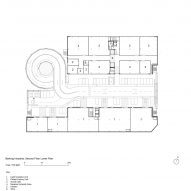 Second floor lower plan of Industria by Haworth Tompkins