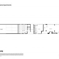 Mezzanine floor plan of Ferrars and York apartments by Hip V Hype and Six Degrees Architects
