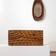Plexus bench by Alison Crowther and Gallion’s Reach Mirror by Jan Hendzel Studio