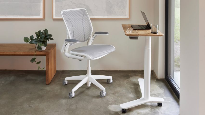 Float Mini height-adjustable desk by Humanscale