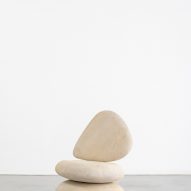 Stone chair at the Growth and Form exhibition at Gallery Fumi