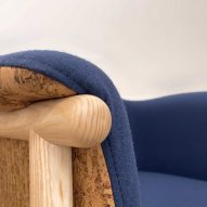 Detail of rocking chair showing cork elements