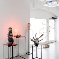 Sculptural vases at the Growth and Form exhibition at Gallery Fumi