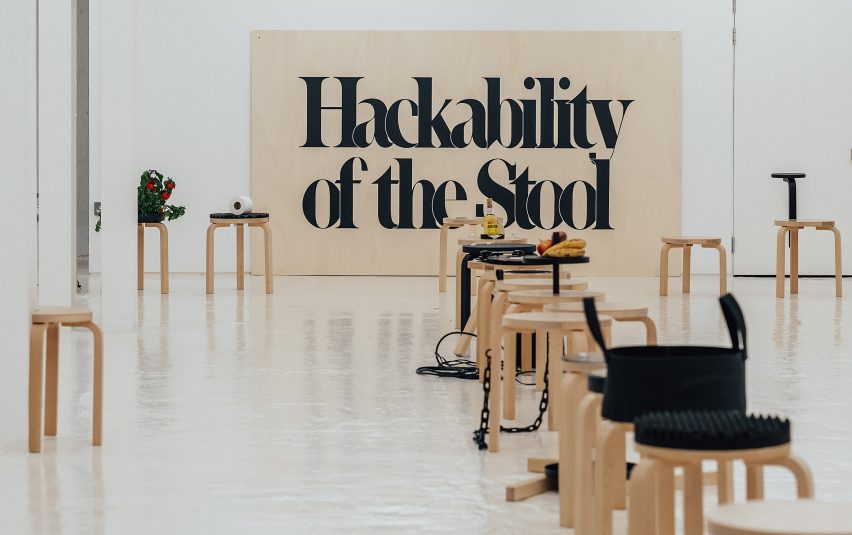 Hackability of the Stool at Vitra's Tramshed showroom in London