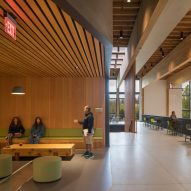 Breakout space at the Oregon Episcopal School Athletic Center by Hacker Architects