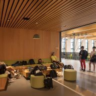 Breakout space at Oregon Episcopal School Athletic Center by Hacker Architects