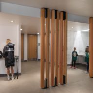 Changing rooms at the Oregon Episcopal School Athletic Center by Hacker Architects