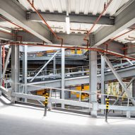 Spiral vehicle ramp at Industria multi-storey industrial building by Haworth Tompkins