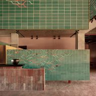 Productora and Esrawe Studio outfit Mexico hotel with planes of green tile