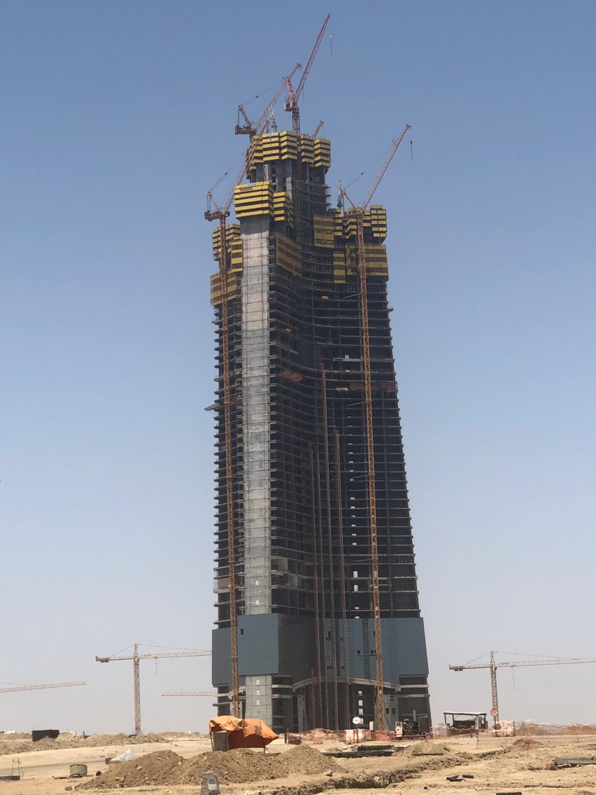 Jeddah Tower under construction