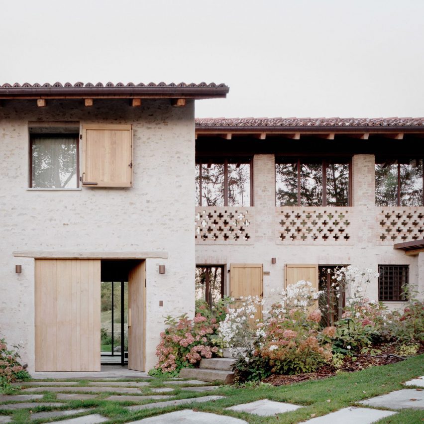 Exterior of Cascina house in Italy