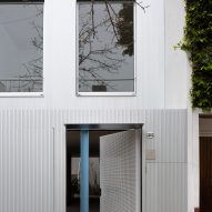 Corrugated aluminium cladding at Virrey Aviles Street apartments by Juan Campanini and Josefina Sposito