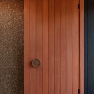 Ochre-toned wood door