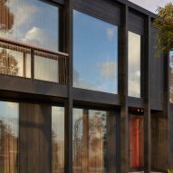 Charred timber exterior of the two-storey Somers House by Kennedy Nolan