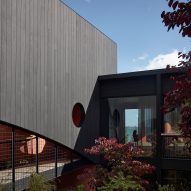 Charred timber exterior of Somers House by Kennedy Nolan
