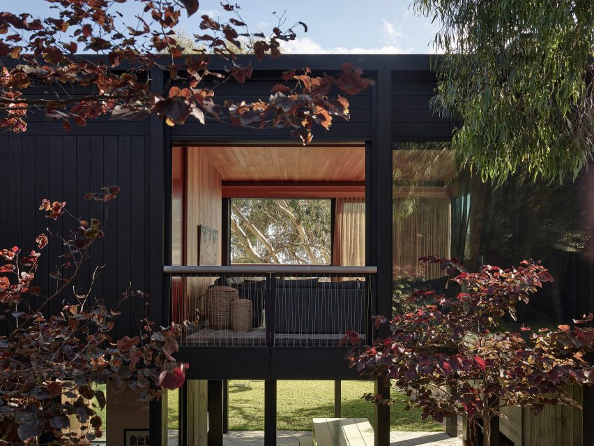 Charred timber exterior of Somers House by Kennedy Nolan