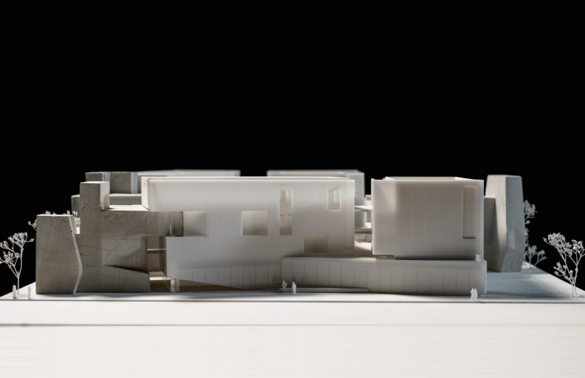 Architectural model of a transitional housing project