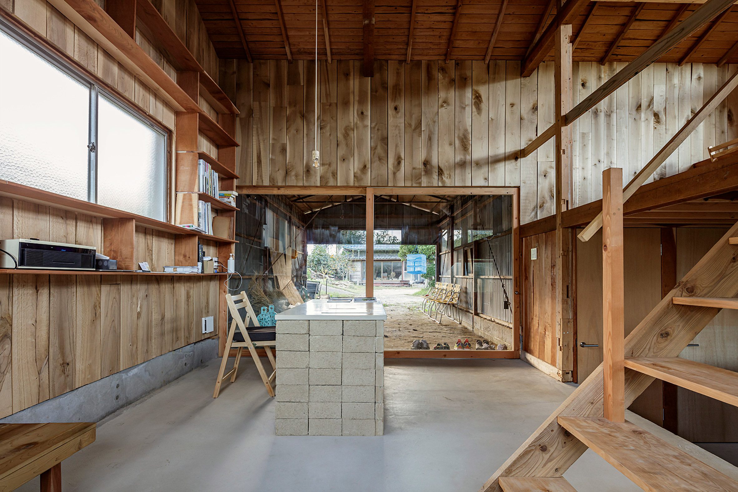 Wooden interior of the Ichihara Life and Work Commission office by Kurosawa Kawara-Ten