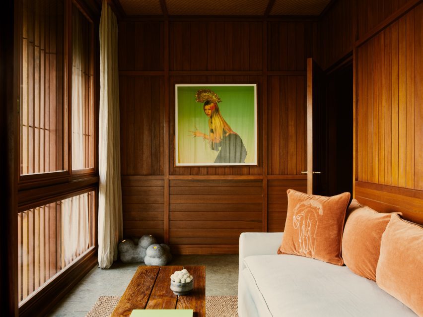 Wooden hotel bedroom suite