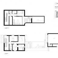 Lower and main level floor plans
