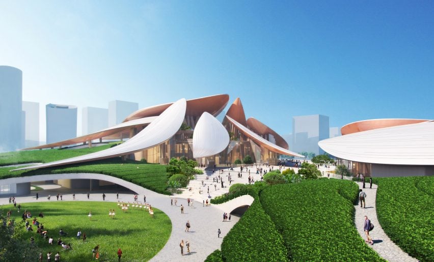 Render of Anji Culture and Art Center