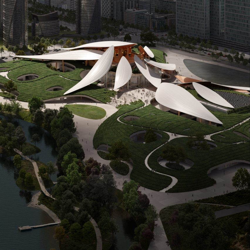 Render of Anji Culture and Art Center