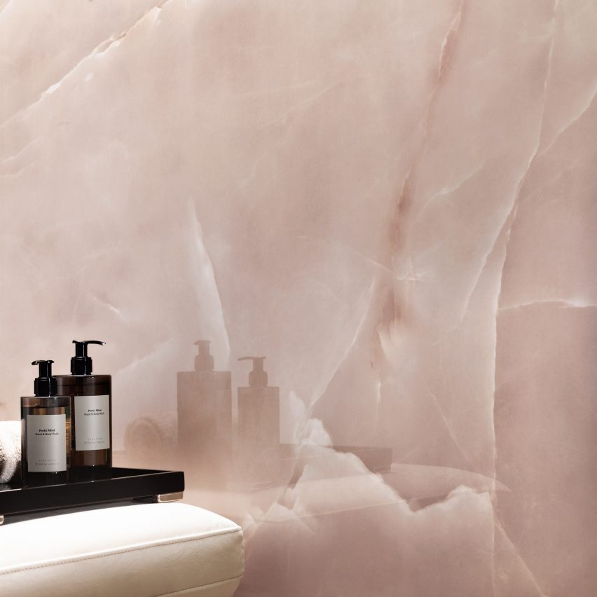 Pink Marvel Onyx surfaces by Atlas Concorde