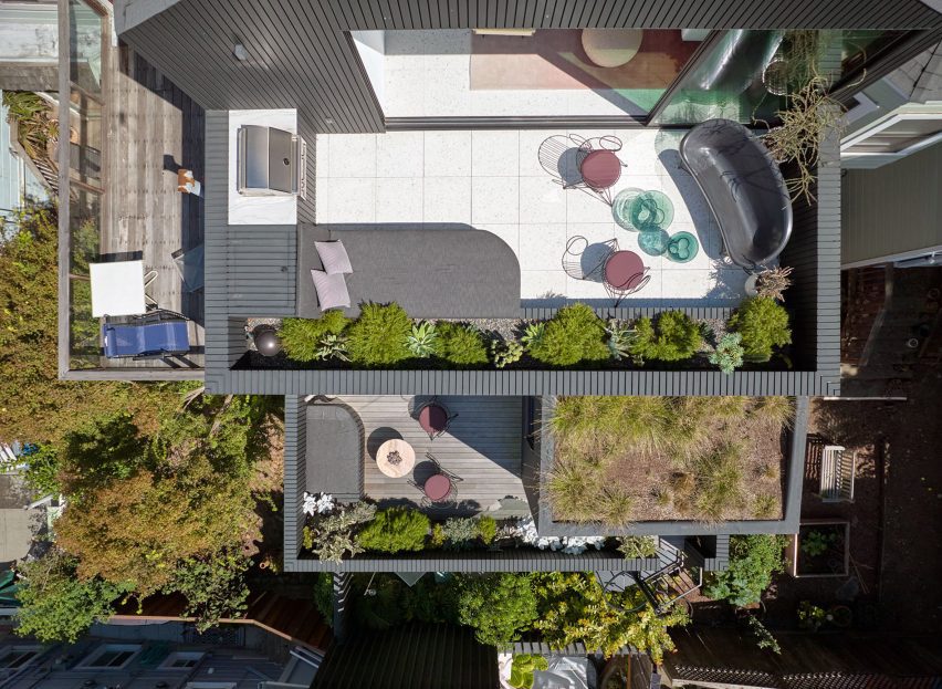 Aerial view of Silver Lining House