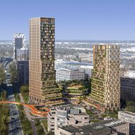 UNStudio unveils design for stepped-terrace towers in Düsseldorf