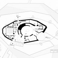 Ground floor plan of the Space Crystals museum by Open Architecture