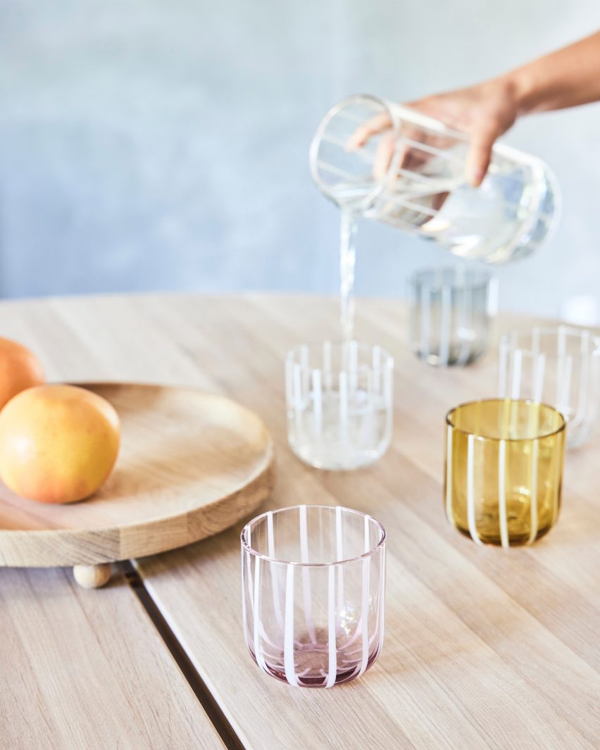 Photo of pastel coloured glassware from OYOY Living Design